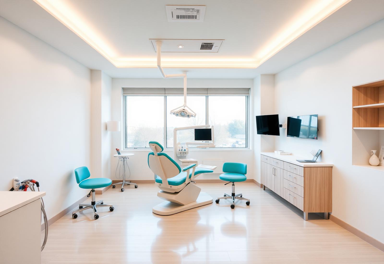 Gabinete dental moderno equipado disponible para reserva